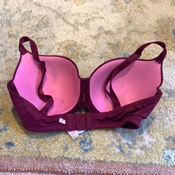 Pink by Victoria’s Secret,34DD,Rich Wine,Wear Everywhere Bra, Lightly Lined,34DD - Picture 2 of 6